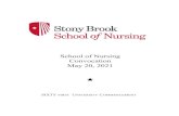 School of Nursing Convocation May 20, 2021 · 2021. 5. 21. · STONY BROOK UNIVERSITY SCHOOL OF NURSING CONVOCATION CEREMONY MAY 20, 2021 Administration Dr. Annette Wysocki, Dean