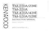 Kenwood - TM-231/331/431/531 user manual - Trio/TM-431 Instruction Manual...Title Kenwood - TM-231/331/431/531 user manual Subject VHF UHF SHF RTX Keywords Kenwood - TM-231/331/431/531