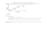 MOCK KCET Physics QP SET-3 · 2021. 7. 19. · MOCK KCET Physics QP SET-3 Question 1: A particle shows the distance-time curve as shown in the figure. The maximum instantaneous velocity