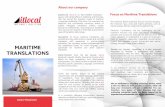 MARITIME TRANSLATIONS - itlocal · 2019. 9. 27. · assurance professionals, and production specialists who were proven experts in their field and proficient users of translation