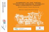 Summary of the Thesis: 'Essays on Financial Stability and ......desde 1999 con la Universidad Anáhuac y el Santander México (primero mónica lópez-puertas lamy Cuadernos de Investigación