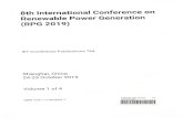 8th International Conference on Renewable Power Generation ...8th International Conference on Renewable Power Generation 89 (RPG 2019) IET Conference Publications 764 Shanghai, China