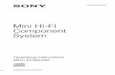 Mini HI-FI Component System - Entertainment | Sony UK...MHC-EC68USB.GB.3-294-664-11(1) 11GB Getting Started To use the remote Slide and remove the battery compartment lid , and insert