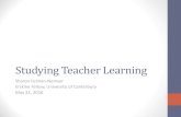 Canterbury - Researching Teacher Learning, Puzzles and … · 2021. 5. 9. · Erskine Fellow, University of Canterbury May 31, 2016 . Misleading theories of teacher learning 1. Good