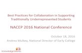 NACEP 2016 National Conference · 2016. 10. 26. · The ECHS Promise “The ECHS ... Honors courses offered to students who qualify Advanced placement/IB courses allowing the opportunity