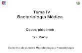 Tema IV Bacteriología Médica - sld.cu · 2. Streptococcus: Cultivo y Crecimiento ... piodermitis, glomerulonefritis S. agalactiae B Beta Tracto genital femenino Sepsis y meningitis