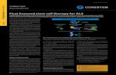 First licensed stem cell therapy for ALS...M2 phenotype. Safety and efficacy data Data from clinical studies show that NeuroNata-R slows the progression of ALS as measured by a change