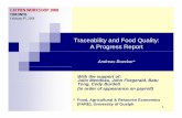 Traceability and Food Quality: A Progress Report · 2011. 4. 25. · Objectives Traceability and Quality in the Livestock Sector CATPRN 2008, Toronto 1) Canadian contribution to commissioned