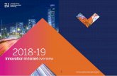 2018-19...e men of total high-tech investments are in ICT of startups operate 70% 67% 77% in central Israel 10 11 The Innovation Authority’s vision is to establish Israel as a world