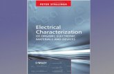“Electrical Characterization of Organic Electronic Materials ...“Electrical Characterization of Organic Electronic Materials and Devices”, P. Stallinga, 10.04.2010 22/28 IV: