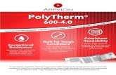 PolyTherm - AppvionPolyTherm ® 600-4.0 Exceptional Resistance topcoated with protective barrier coatings for excellent water and environmental resistance Built for Tough Conditions