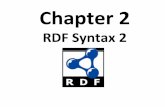 RDF Syntax 2 · 2018. 9. 19. · lRDF has some vocabulary to describe collections of things and make statements about them lE.g., we may wish to talk about the courses given by a