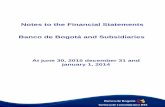 Notes to the Financial Statements Banco de Bogotá and ......2 BANCO DE BOGOTÁ S.A. AND SUBSIDIARIES Notes to the Consolidated Financial Statements Name of Subsidiary Main Activity