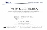 PRODUCT INFORMATION AND MANUAL · 2021. 4. 21. · TNF-beta ELISA (BE55011) ENGLISH 10.11.14 (24) 4/13 4 Reagents Provided MTP 1 aluminium pouch with a Microtiter Plate coated with