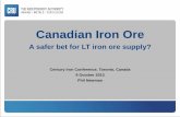Canadian Iron Ore - Century Globalcenturyglobal.ca/.../2014/03/IOC_2013-10-09_Newman.pdf · 2015. 11. 7. · FMG , 64 Kumba, 40 Metalloinvest, 28 LKAB, 23 Samarco, 22 CSN, 20 Assmang,