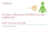 Overview of Moderna’s COVID-19 Vaccine · 2021. 3. 12. · 2 < 300 mm Hg • Respiratory failure or ARDS, evidence of shock (SBP < 90 mm Hg, DBP < 60 mm Hg or requiring vasopressors)