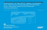 Estimation of Key PCC, Base, Subbase, and Pavement ...Research, Development, and Technology Turner-Fairbank Highway Research Center 6300 Georgetown Pike McLean, VA 22101-2296 Estimation