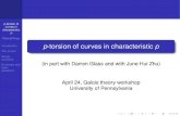 p-torsion of curves in characteristic phartmann/galois/pries.pdfp-torsion of curves in characteristic p Rachel Pries Introduction The p-rank Group schemes Summary and open questions