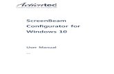 ScreenBeam Configurator for Windows 10...1 Part I. Introduction ScreenBeam Configurator (Win 10) is a fully featured utility for managing your ScreenBeam Receivers. This app gives
