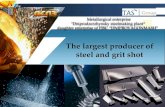 The largest producer of steel and grit shot · 2021. 3. 1. · steel industry with a wide nomenclature and serial production of the steel casting. Our company has many years of experience