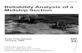 Reliability Analysis of a Midship Section - DTU · midship section with the desired reliabilit y lev el. The ob jectiv e of this treatise is rather to remedy the establishmen t of