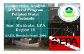 Sean Sheldrake, EPA Region 10 · 2016. 5. 2. · Sean Sheldrake, EPA Region 10 AAUS, Honolulu March 2010 . ... waters waters. Comparison of EPA, USN, Army, Comparison of EPA, USN,