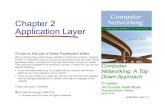 Chapter 2 Application Layer · Application Layer2-2 Chapter 2: outline 2.1 principles of network applications 2.2 Web and HTTP 2.3 electronic mail • SMTP, POP3, IMAP 2.4 DNS 2.5