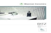 Waxman Ceramics · 2019. 7. 12. · Waxman Ceramics. 1 Glass Mosaics Round, 23mm Hex, 48mm Hex, Diamond, Lozenge Ritz COlours RZ-1204 Statuario - Round 20mm RZ-2401 Carrara - Hexagon