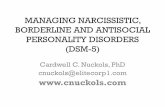 Treating Persons with Borderline, Antisocial, and Narcissistic Personality Disorders