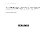 a guide for laboratory information management system (lims) for light stable isotopesâ€”version 7