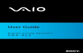 VGX-XL1 Digital Living System User Guide