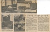 Craftsman's Hands RevitaliZe Mission-Period Oak Furniture · 1980. 3. 23. · Stickley Furniture Co. -Sanders is a great admirer of Stickley, having recent ly written a book about