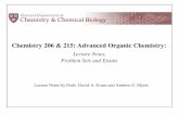 Chemistry 206 & 215: Advanced Organic Chemistry: Lecture Notes, Problem Sets, and Exams