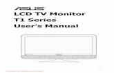 ASUS 27T1E Monitor User Guide Manual Operating Instructions