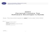 2004 Personal Income Tax Software Developerâ€™s Guide