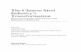 The Chinese Steel Industryâ€™s Transformation : Structural Change, Performance and Demand on Resources