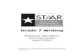2014 Grade 7 Writing Personal Narrative Scoring Guide