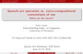 Speech-act operators vs. extra-compositional conventions of use