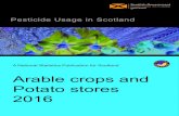 Pesticide Usage in Scotland: Arable Crops and Potato Stores 2016