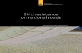Skid resistance on national roads