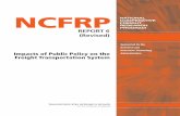 Impacts of Public Policy on the Freight Transportation System