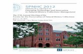 SPNHC 2012 Program and Abstracts revised June 8 - the Yale