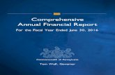 CAFR for the Fiscal Year Ended June 30, 2016