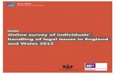 Online survey of individuals' handling of legal issues in England and Wales 2015