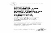 ecosystem properties and principles of living systems as foundation for sustainable agriculture