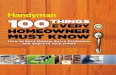 100 things every homeowner must know: how to save money, solve problems, and improve your home