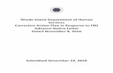 Rhode Island Department of Human Services Corrective ...Rhode Island Department of Human Services Corrective Action Plan in Response to FNS Advance Notice Letter Dated November 8,