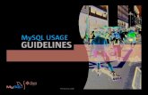 MySQL USAGE GUIDELINES