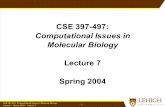 Computational Issues in Molecular Biology
