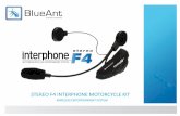 STEREO F4 INTERPHONE MOTORCYCLE KIT WIRELESS ENTERTAINMENT SYSTEM